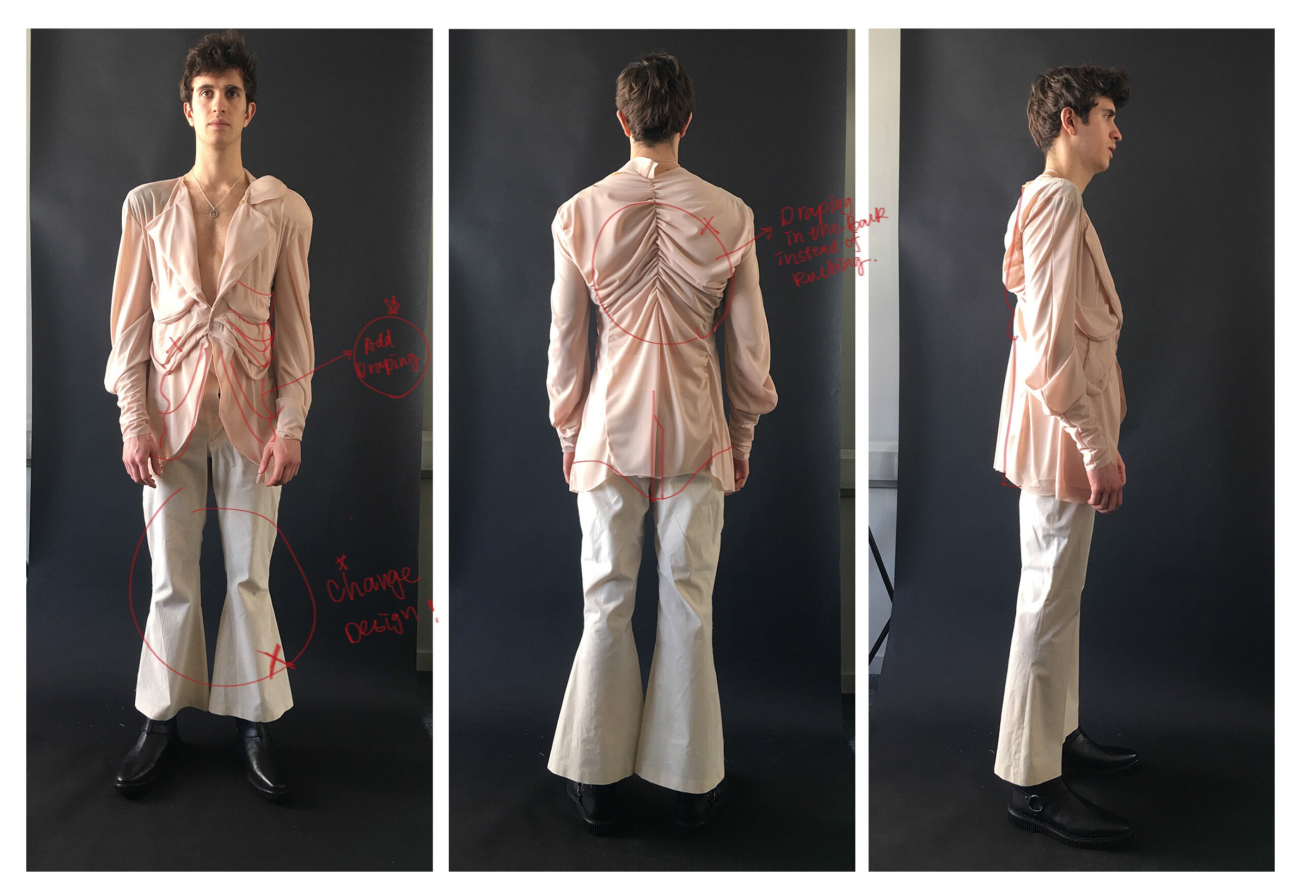 Keren Xu: a man laced up in corsetry