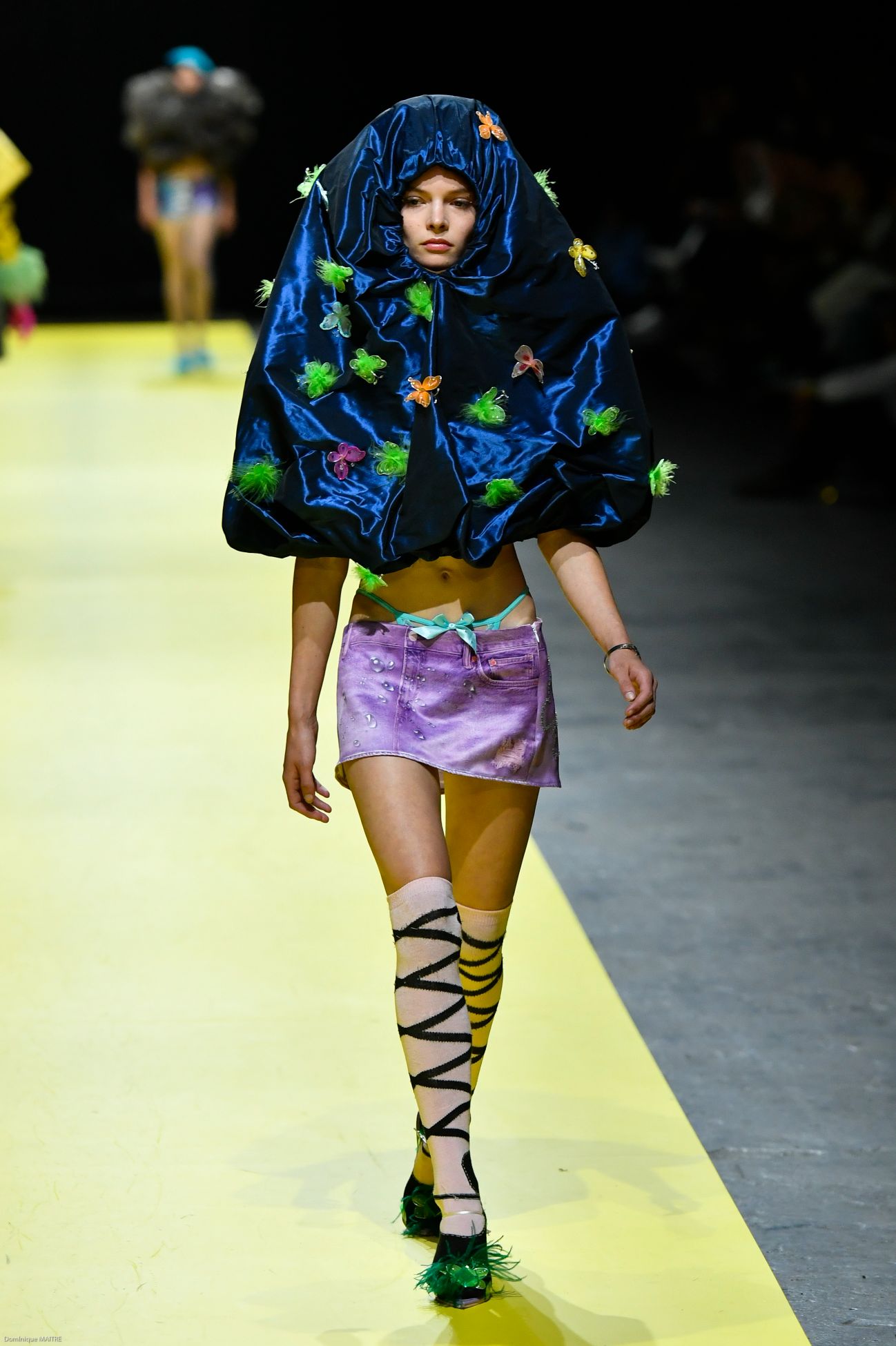 A model wears a creation by Belgian fashion designer Walter Van