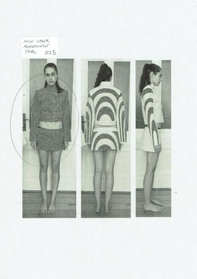 sketchbook figure of woman fashion design